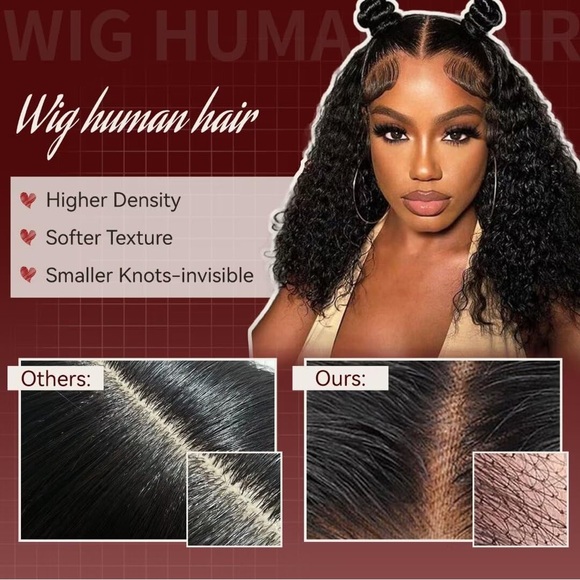 HUMAN HAIR 13x6 Deep Wave Lace Front Wigs Curly Bob 180% Density Glueless Wig 8” - Picture 9 of 16